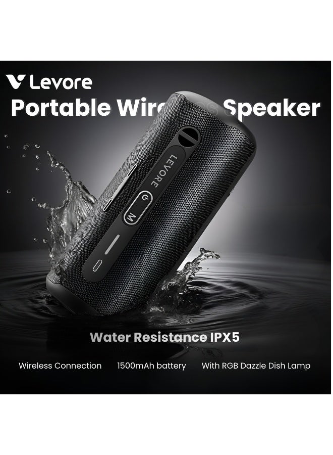 LEVORE portable wireless speaker LSM123-BK - Image 3